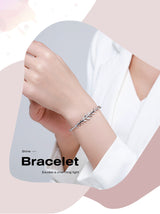 S925 Silver Bracelet Female Leaf Oval Bracelet – Jewelry Gift Ideas — 7