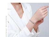 S925 Silver Bracelet Female Leaf Oval Bracelet – Jewelry Gift Ideas — 9