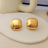Women's Minimalist Smooth Square Earrings – Gifts for Her — 6