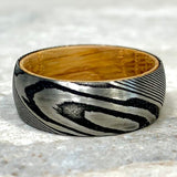 Grey Ceramic Deer Antler Men's Ring – Gifts for Him — 10