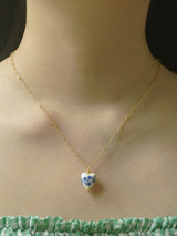 Retro Chinese Style Heart-shaped Blue And White – Stylish Gifts — 3
