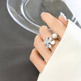 French Retro Flower Brass Ring For Women – Gifts for Her — 6