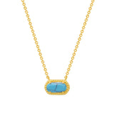 Fashion Oval Turquoise Inlaid Necklace – Jewelry Gift Ideas — 13