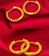 Alluvial Gold Women's Girl Pattern Hook Earrings Twist – Gifts for Her — 8