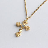 French Gold Titanium Steel Cross Pendant Inlaid – Jewelry Gift Ideas — 5