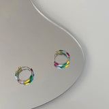 Colored Drip Glaze Enamel Round Ring Earrings – Meaningful Gifts — 6