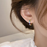 Colored Drip Glaze Enamel Round Ring Earrings – Meaningful Gifts — 12
