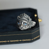 Men's Moonstone Indian Cat Vintage Ring – Gifts for Him — 5