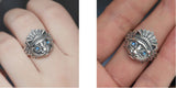 Men's Moonstone Indian Cat Vintage Ring – Gifts for Him — 8