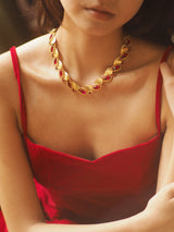 Vintage Birthday Ribbon Brushed Ruby Necklace – Jewelry Gift Ideas — 10