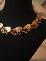 Vintage Birthday Ribbon Brushed Ruby Necklace – Jewelry Gift Ideas — 2