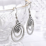 RETRO Geometric Spiral Distressed Earrings – Jewelry Gift Ideas — 9