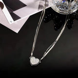 Diamond-embedded Love Multi-layer Magnet Necklace – Jewelry Gift Ideas — 9