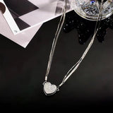 Diamond-embedded Love Multi-layer Magnet Necklace – Jewelry Gift Ideas — 10