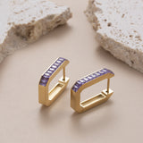 Women's Square Hollow Diamond Titanium Steel Earrings – Gifts for Her — 7