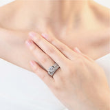 Fashionable Ladies Engagement Ring Set With Zircon – Gifts for Couples — 5