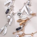 Vintage Pearl Leaves Flower Multi-pendant – Jewelry Gift Ideas — 5