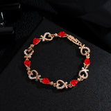 Hollow Love Bracelet With Rhinestones Fashion – Jewelry Gift Ideas — 3