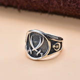 Sterling Silver 925 Men's Distressed Ring – Gifts for Him — 4