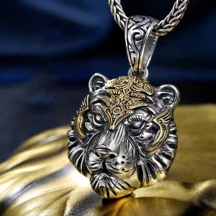 Tiger Head Pendant Men's Personalized Necklace – Jewelry Gift Ideas — 1