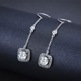 Light Luxury Long Copper Plated Zircon Earrings – Birthday Gifts — 3