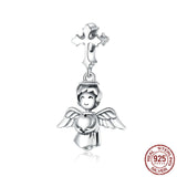 S925 Sterling Silver Angel Wings Pendant, Cross – Jewelry Gift Ideas — 4