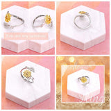 Two-Tone Sunflower Design Sense Opening Ring – Surprise Gifts — 3