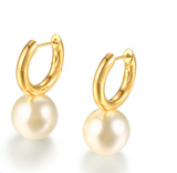 Gold pearl Hoop earring – Jewelry Gift Ideas — 5