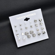 Row of studs, earrings, 9 pairs of pearls – Stylish Gifts — 5