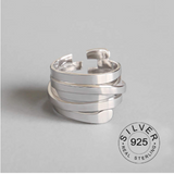 Vintage Silver Color Metal Punk Letter Rings Design – Stylish Gifts — 6