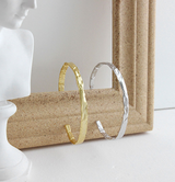 Irregular gold foil bangle bracelet – Jewelry Gift Ideas — 4