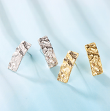 Irregular Hammered Tin Foil Earrings – Holiday Gift Ideas — 1