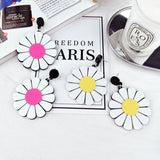 Sun Flower Daisy Flower Big Earrings Women – Gifts for Her — 3