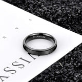 Fashion Black Classic Titanium Ring – Stylish Gifts — 8
