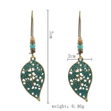 Fashion Retro Hollow Leaf Alloy Earrings Long – Stylish Gifts — 3