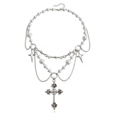 Pearl Tassel Cross Star Necklace – Jewelry Gift Ideas — 2