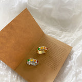 Ring Girl, Colorful Oil Dripping Love Ring – Gifts for Couples — 2