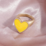 Matte Gold And Matte Silver Nectarine Heart Ring – Gift Ideas — 6