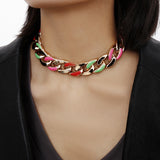 Hip-hop Rock CCB Thick Chain Necklace Female – Jewelry Gift Ideas — 5