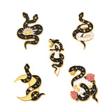 Black Snake Brooch Moon Skull Snake Metal – Jewelry Gift Ideas — 8