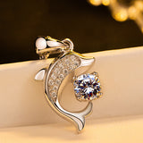 Dolphin Necklace Women's Silver Clavicle Chain – Jewelry Gift Ideas — 3