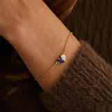 Korean Style Copper Diamond Water Drop Bracelet – Stylish Gifts — 1