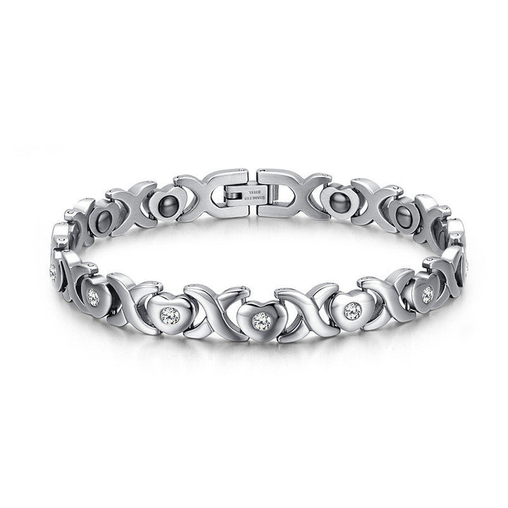 Fashion Stainless Steel Heart-shaped Ladies Bracelet – Stylish Gifts — 1