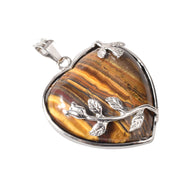 Rose Heart-Shaped Natural Stone Crystal Pendant – Jewelry Gift Ideas — 3