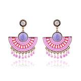 Bohemian Fan Earrings Rice Bead Earrings Ice Split – Thoughtful Gifts — 11