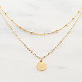 Glossy Metal Disc Pendant Women's Clavicle – Jewelry Gift Ideas — 4