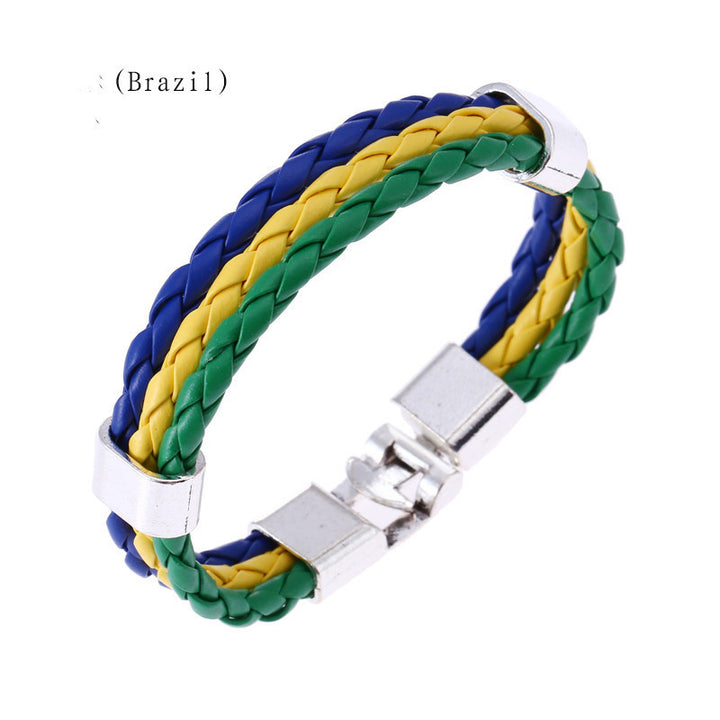 Flag Color Leather Bracelet PU Leather Bracelet – Jewelry Gift Ideas — 1