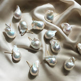 Baroque Pearl Stud Earrings Tail Bead Stud Earrings – Practical Gifts — 3