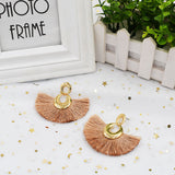 Water Drop Fan-shaped Tassel Earrings – Birthday Gifts — 1