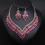 Creative Crystal Collarbone Necklace Earring Set – Jewelry Gift Ideas — 4